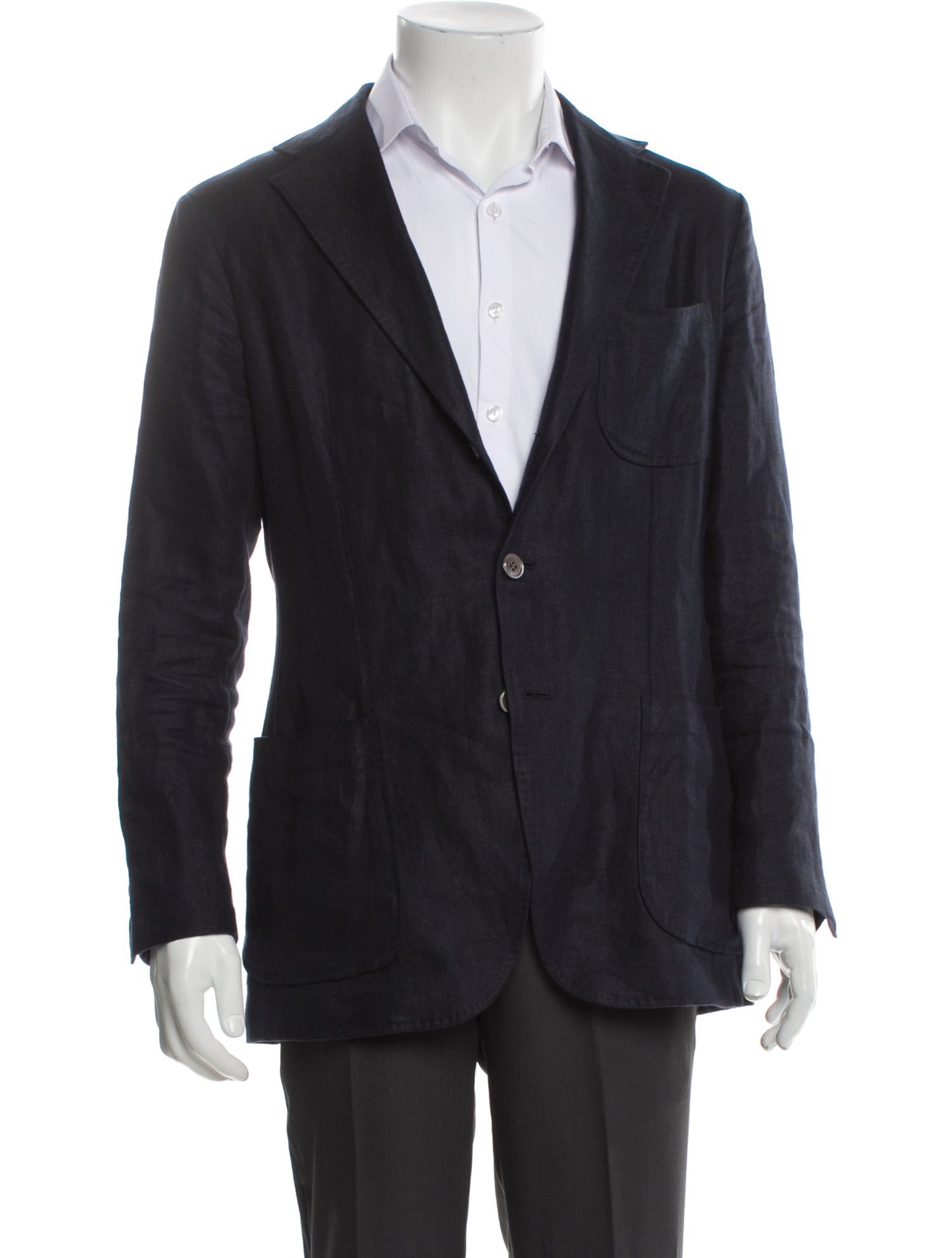 The Armoury Linen Embroidered Accent Blazer